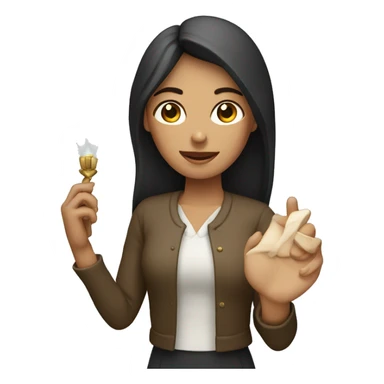 Mujer con vela en la mano sticker