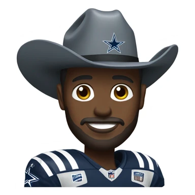 Cowboy wearing Cowboys jersey sticker