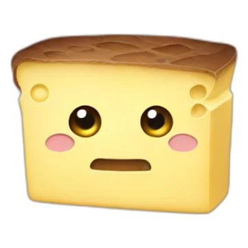 Butter with dot eyes and mouth sticker
