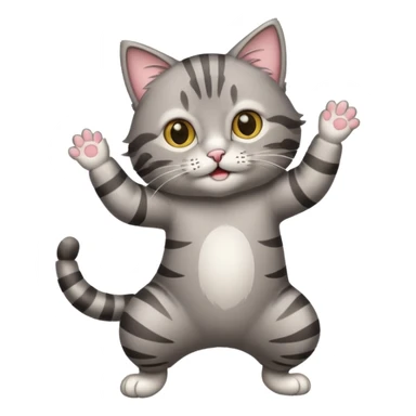 A cat doing the ay mi gatito dance(👊😺👊)  sticker