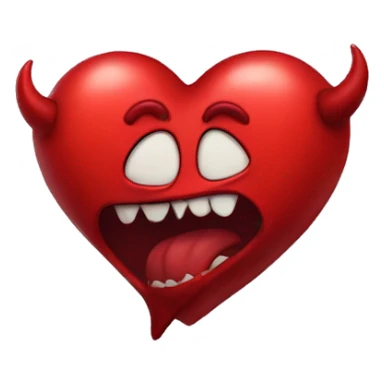 Devil heart sticker