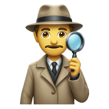 detective with magnifer sticker