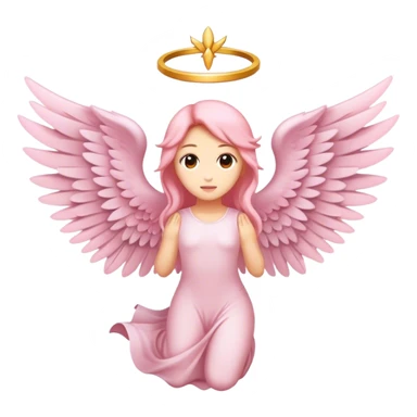 6 winged seraphim light pink sticker