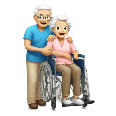 helping the elderly sticker