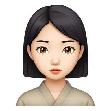 suspicious asian girl  sticker