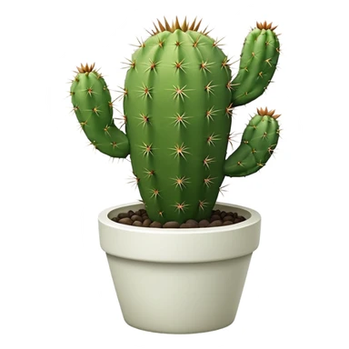 Cactus + white pot, Window Plants. sticker
