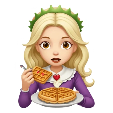 Waffles and coffee addict mad elf princess  sticker