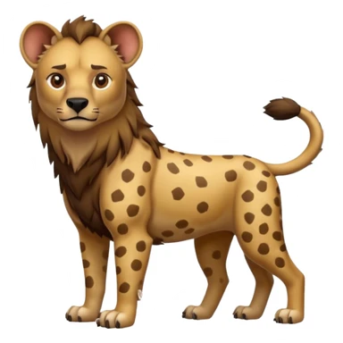 The hyena is something between a lion and a dog. A very subtle distinction.  Full body sticker