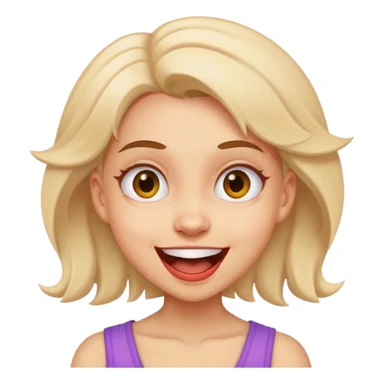 Human version of this emoji 😛 crazier but happy, but a girl sticker