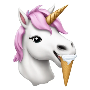 Unicorn eating ice cream  sticker