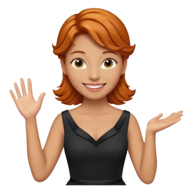 Ginger haired female conductor emoji sticker