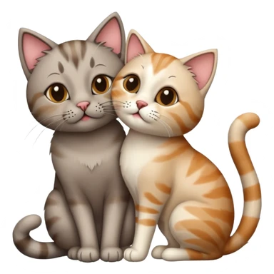 Кошка целует кота  sticker