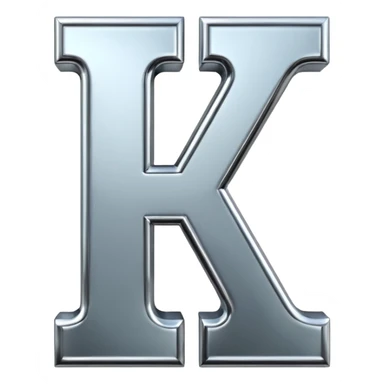 Chrome letter W sticker