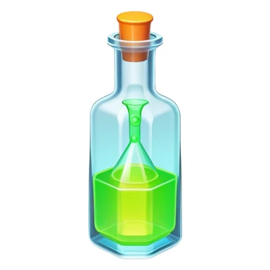 Clash of Clans aesthetic: Cinematic Playful Sci-fi Health Potion Emoji, rendered in a 3D vector-style similar to standard emojis with minimal shading and bold, simplified shapes. A compact, futuristic vial with a glowing neon liquid and sleek contours, softly glowing with a healing cosmic charm. Simplified yet unmistakably iconic, highly detailed and consistent, glowing with a soft radiant glow and high shine. Stylized with a touch of futuristic alchemy and a soft glowing outline, capturing the essence of a vital energy elixir with a playful, interstellar spirit! sticker