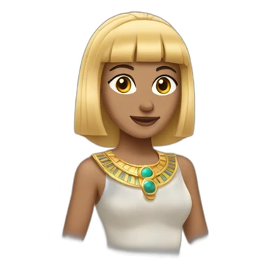 Cleopatra with blonde hair dancing sticker