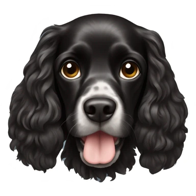 Black cocker spaniel  sticker