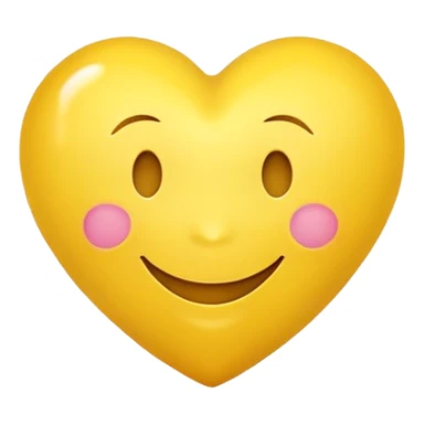 yellow heart with a smiley face sticker