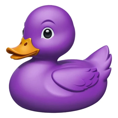Purple duck sticker