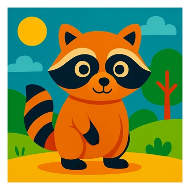 Raccoon sticker