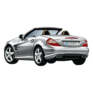 Mercedes slk from 2000, silver color sticker