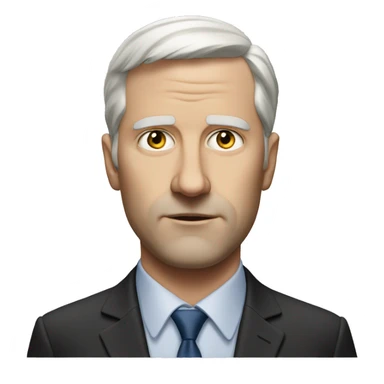 white man politic photorealistic serious sticker