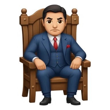 Mafia big boss sit on a chair sticker