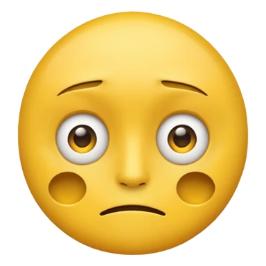 Generate me a blank face emoji with the upper eyelid half closed make it the original yellow emoji sticker