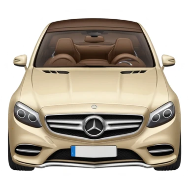 Pale beige and dark brown Mercedes  sticker