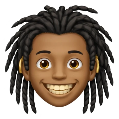 Garoto negro com black nudred com dente de ouro sticker