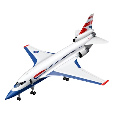 Concorde - British Airways (Model Year: 2020) (Iconic colour: White with blue and red) sticker