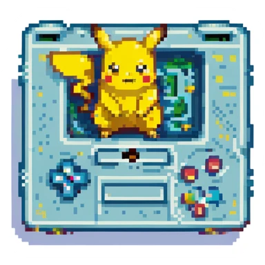 pikachu retro video game look sticker