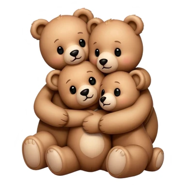  cute teddy bears hugging  sticker