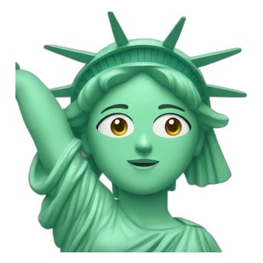 Statue of Liberty sat down sticker