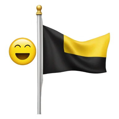 Flag with black at the top, a yellow circle in the middle and black at the bottom ￼ sticker