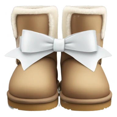 Ugg boots white bow sticker