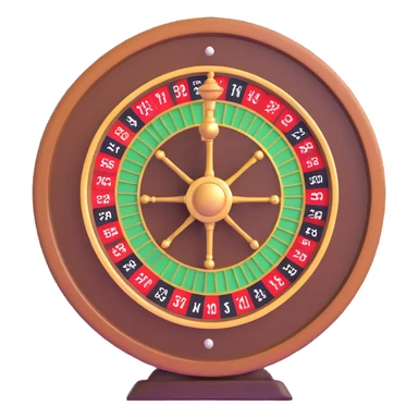 roulette wheel floating with bright colors sticker