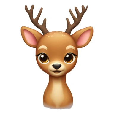 cute deer with bow sticker