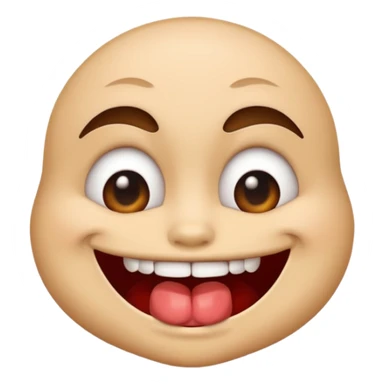 naughty looking emoji, biting lower lip, cheeky sticker