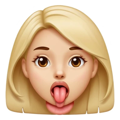 girl sticking out her tongue  sticker
