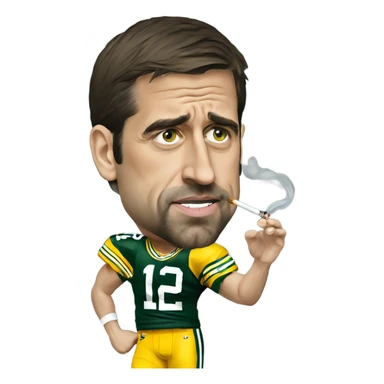 Aaron rodgers smoking a cig  sticker