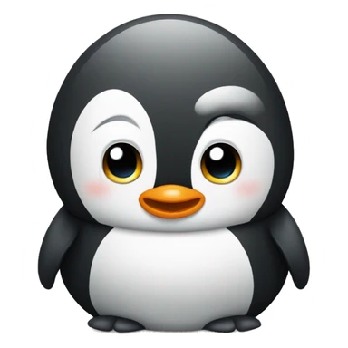Cute penguin with mobi sticker