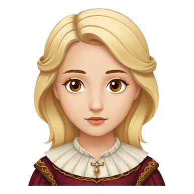 blonde model, brown eyes, Shakespearean  sticker