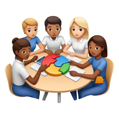 A group of people working together as a team sticker