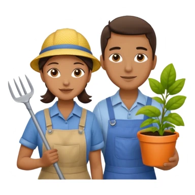 Couple, she is a housekeeper and him is a gardener/maintenance sticker