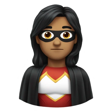 Hispanic superhero with long black hair  sticker