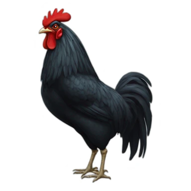big black rooster sticker