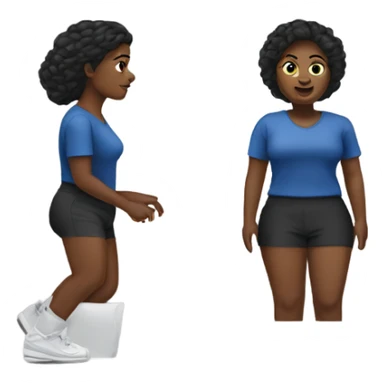 Black heavy set amputee women with one missing leg below the knee  sticker