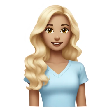 Make a girly, skincare coquette baby blue girl blonde sticker