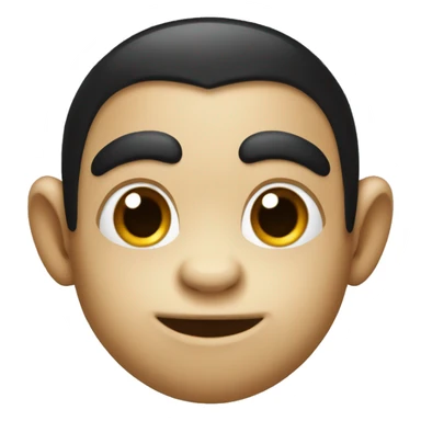 mini monkey with black hair  sticker