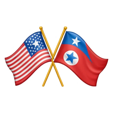 About a emoji flag combination with Puerto Rico + North Korea emoji flag combination sticker
